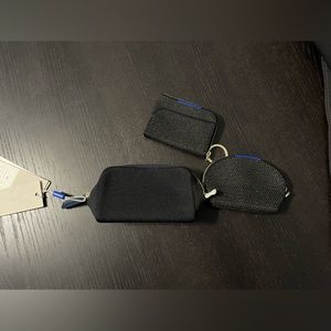 Rothy’s mini lot, Demi pouch, wallet keychain and mini universal pouch.